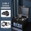 imageAutomatic Watch WinderDouble Watch Winder and 8 Extra Storage Display Box with LED LightJapanese Quiet MotorAdjustable Watch PillowsAC AdapterFathers Day Gift for MenBlack