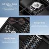 imageWatch Box for Men3Slot Watch Case with Glass LidWatch Storage Case with Removable Watch Pillow Watch Holder Organizer for GiftBlack 3SlotBlack121