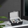 imageWatch Box for Men3Slot Watch Case with Glass LidWatch Storage Case with Removable Watch Pillow Watch Holder Organizer for GiftBlack 3SlotBlack3 Slots