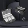 imageWatch Box for Men3Slot Watch Case with Glass LidWatch Storage Case with Removable Watch Pillow Watch Holder Organizer for GiftBlack 3SlotBlack3 Slots