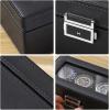 imageWatch Box for Men3Slot Watch Case with Glass LidWatch Storage Case with Removable Watch Pillow Watch Holder Organizer for GiftBlack 3SlotBlack3 Slots2
