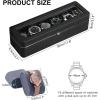 imageWatch Box for Men3Slot Watch Case with Glass LidWatch Storage Case with Removable Watch Pillow Watch Holder Organizer for GiftBlack 3SlotBlack6 Slots
