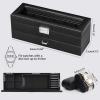 imageWatch Box for Men3Slot Watch Case with Glass LidWatch Storage Case with Removable Watch Pillow Watch Holder Organizer for GiftBlack 3SlotBlack6 Slots3