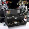 imageWatch Box for Men3Slot Watch Case with Glass LidWatch Storage Case with Removable Watch Pillow Watch Holder Organizer for GiftBlack 3SlotBlack6 Slots3