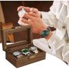 imageWatch Box for Men3Slot Watch Case with Glass LidWatch Storage Case with Removable Watch Pillow Watch Holder Organizer for GiftBlack 3SlotBrown3 Slots