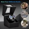 imageWatch Winder for Automatic WatchesAutomatic Watch Winder BoxDouble Watch Winder with Quiet Japanese MotorUSB Type CBlack Crocodile Pattern Leather