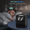 imageWatch Winder for Automatic WatchesAutomatic Watch Winder BoxDouble Watch Winder with Quiet Japanese MotorUSB Type CBlack Crocodile Pattern Leather