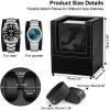 imageWatch Winder for Automatic WatchesAutomatic Watch Winder BoxDouble Watch Winder with Quiet Japanese MotorUSB Type CBlack Crocodile Pattern Leather