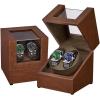 imageWatch Winder for Automatic WatchesAutomatic Watch Winder BoxDouble Watch Winder with Quiet Japanese MotorUSB Type CBrown