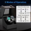 imageWatch Winder for Automatic WatchesAutomatic Watch Winder BoxDouble Watch Winder with Quiet Japanese MotorUSB Type CCarbon Fiber Leather
