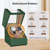 imageWatch Winder for Automatic WatchesAutomatic Watch Winder BoxDouble Watch Winder with Quiet Japanese MotorUSB Type CGreen