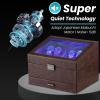 imageWatch Winders for 4 Automatic WatchesAutomatic Watch Winder with Watch Holders and Jewelry DrawerQuiet Motor amplt5dBBuiltin Illumination BrownBrown