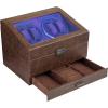 imageWatch Winders for 4 Automatic WatchesAutomatic Watch Winder with Watch Holders and Jewelry DrawerQuiet Motor amplt5dBBuiltin Illumination BrownBrown