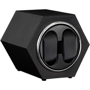 imageWatch Winder for Automatic Watches Japanese Motor ampamp PU Leather Double Watch Rotator with Soft Pillow2 Rotating Modes Quiet Operation