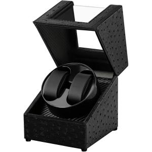 imageWatch Winder for Automatic WatchesAutomatic Watch Winder BoxDouble Watch Winder with Quiet Japanese MotorUSB Type CBlack01
