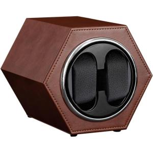 imageWatch Winder for Automatic WatchesAutomatic Watch Winder BoxDouble Watch Winder with Quiet Japanese MotorUSB Type CBrownSingle