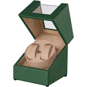 imageWatch Winder for Automatic WatchesAutomatic Watch Winder BoxDouble Watch Winder with Quiet Japanese MotorUSB Type CGreen