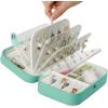 imageSmall Jewelry Box Earring organizer Necklace Ring Storage Case for Women Girls Gift2 Layer Portable Travel Mini Jewelry Boxes for Earrings Rings Necklaces BraceletsGreen