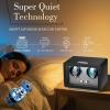 imageWatch Winder for Automatic WatchesWatch Winder Box with LED Light2 Watch Winder with Japanese Quiet Motor4 Rotation ModesUSB Type CBlack
