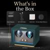 imageWatch Winder for Automatic WatchesWatch Winder Box with LED Light2 Watch Winder with Japanese Quiet Motor4 Rotation ModesUSB Type CBlackish Green