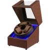 imageWatch Winder for Automatic Watches3 Watch Winder with LED Light and 4 ModesAutomatic Watch Winder Box with Super Quiet MotorWatch Shark for Man WomenUSB Type CBrown