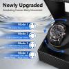 imageWatch Winder for Automatic WatchesAutomatic Single Watch Winder with LED LightRotating Watch Case with Japanese Quiet Motor4 Modes Watch Rotator for Men USBC AC AdapterBlack TQW