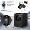 imageWatch Winder for Automatic WatchesAutomatic Single Watch Winder with LED LightRotating Watch Case with Japanese Quiet Motor4 Modes Watch Rotator for Men USBC AC AdapterBlack TQW
