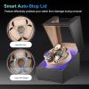 imageWatch Winder for Automatic Watches3 Watch Winder Box with LED Display Ultra Quiet Japanese Motor4 Rotation ModesWatch Shark for Men amp WomenUSBC PowerBlack Carbon Fiber Leather