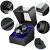 imageWatch Winder for Automatic Watches3 Watch Winder Box with LED Display Ultra Quiet Japanese Motor4 Rotation ModesWatch Shark for Men amp WomenUSBC PowerBlack PU