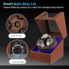 imageWatch Winder for Automatic Watches3 Watch Winder Box with LED Display Ultra Quiet Japanese Motor4 Rotation ModesWatch Shark for Men amp WomenUSBC PowerBrown