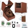 imageWatch Winder for Automatic Watches3 Watch Winder Box with LED Display Ultra Quiet Japanese Motor4 Rotation ModesWatch Shark for Men amp WomenUSBC PowerBrown
