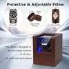 image:imageAnyasun Watch Winder for Automatic WatchesSingle Watch Winder with LED LightRotating Watch Case with Japanese Quiet Motor4 Modes Watch Rotator for Men USBC AC AdapterBrown