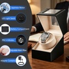 image:imageAnyasun Watch Winder for Automatic WatchesSingle Watch Winder with LED LightRotating Watch Case with Japanese Quiet Motor4 Modes Watch Rotator for Men USBC AC AdapterBlack PU