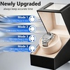 image:imageAnyasun Watch Winder for Automatic WatchesSingle Watch Winder with LED LightRotating Watch Case with Japanese Quiet Motor4 Modes Watch Rotator for Men USBC AC AdapterBlack PU
