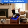 image:imageAnyasun Watch Winder for Automatic WatchesSingle Watch Winder with LED LightRotating Watch Case with Japanese Quiet Motor4 Modes Watch Rotator for Men USBC AC AdapterBrown