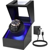 image:imageAnyasun Watch Winder for Automatic WatchesSingle Watch Winder with LED LightRotating Watch Case with Japanese Quiet Motor4 Modes Watch Rotator for Men USBC AC AdapterBlack TQW