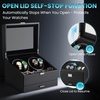 image:imageWatch Winders for 4 Automatic Watches  6Slot Storage and Jewelry DrawerBlack