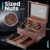 image:imageWatch Winders for 4 Automatic Watches  6Slot Storage and Jewelry DrawerBrown