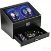 image:imageWatch Winders for 4 Automatic Watches  6Slot Storage and Jewelry DrawerBlack